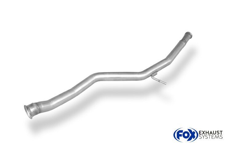 Fox Sportuitlaat Vervangingspijp voor de voordemper van de Peugeot 206 S16/ 206cc S16 met tulpvormige aansluiting naar de katalysator.