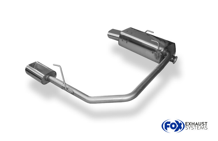 Fox Sportuitlaat Peugeot 206 S16/ S16 Cabriolet Achterdemper Rechts/Links Uitlaat - 135x80 Type 53 Rechts/Links