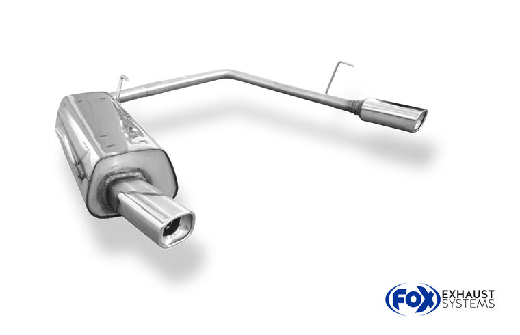 Fox Sportuitlaat Peugeot 206 S16/ S16 Cabriolet Achterdemper Rechts/Links Uitlaat - 88x79 Type 71 Rechts/Links