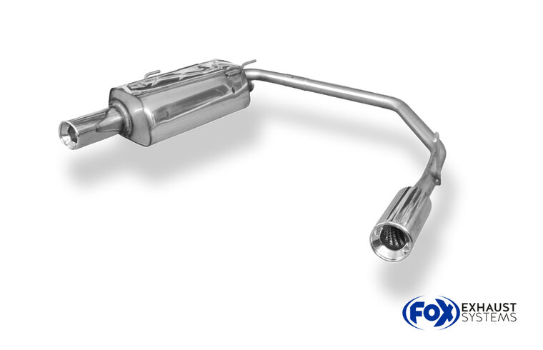 Fox Sportuitlaat Peugeot 206 S16/ S16 Cabriolet Achterdemper Rechts/Links Uitlaat - 1x90 Type 13 Rechts/Links