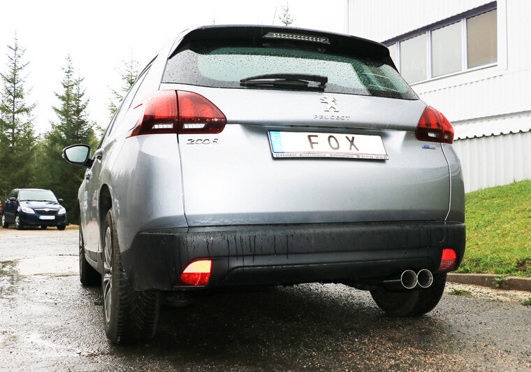 Fox Sportuitlaat Peugeot 2008 achterdemper - 2x80 type 25