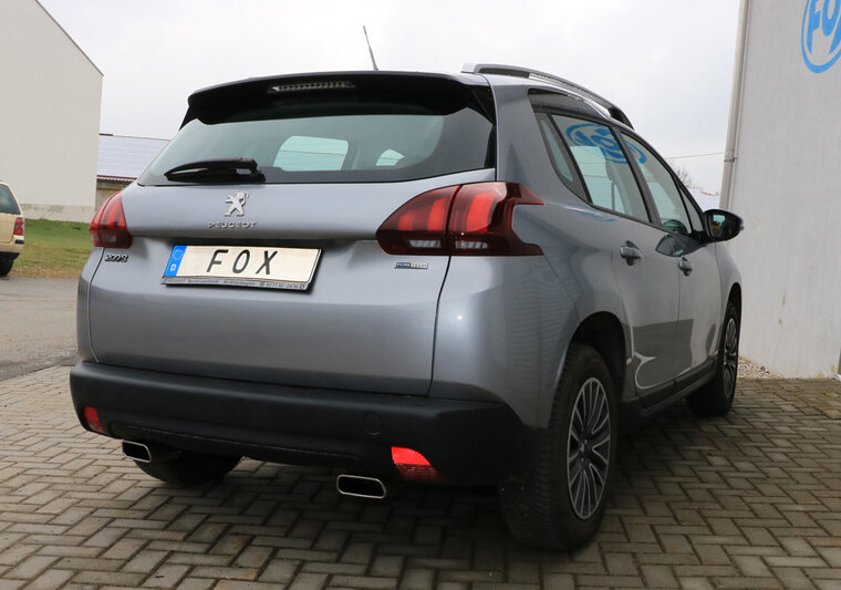 Fox Sportuitlaat Peugeot 2008 achterdemper, rechter/linker uitlaat - 145x65 type 59 rechts/links