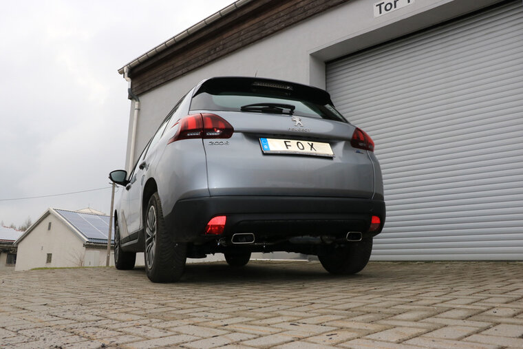 Fox Sportuitlaat Peugeot 2008 achterdemper, rechter/linker uitlaat - 145x65 type 59 rechts/links