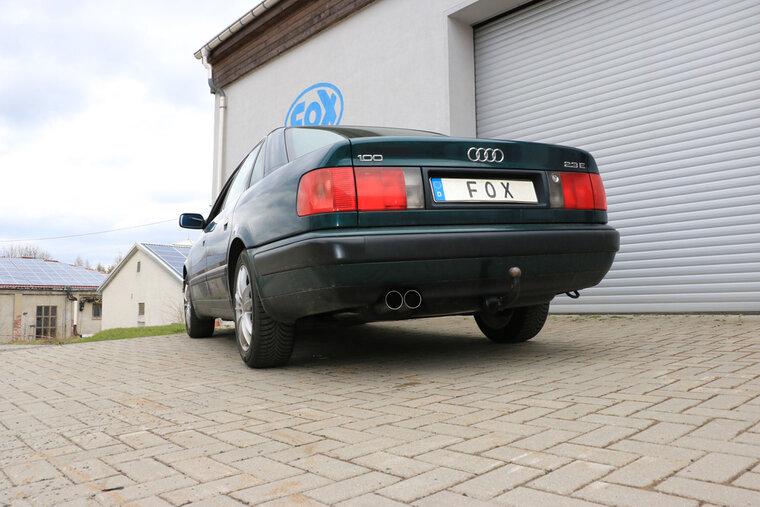 Fox Sportuitlaat Audi 100/A6 Type C3/C4 Achterdemper voorwielaandrijving - 2x76 Type 10