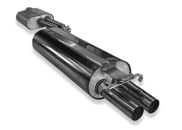 Fox Sportuitlaat Mercedes W123/S123 - 4-cilinder halfsysteem vanaf de katalysator, bestaande uit achter- en voordemper - 2x55 Type 10