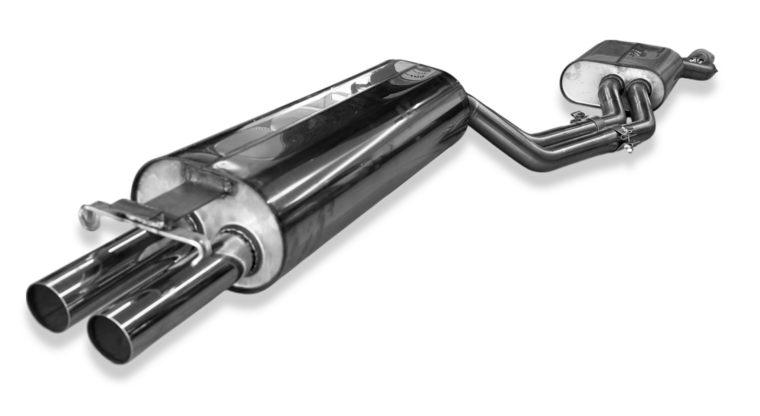 Fox Sportuitlaat Mercedes W123/S123 - 4-cilinder halfsysteem vanaf de katalysator, bestaande uit achter- en voordemper - 2x55 Type 10