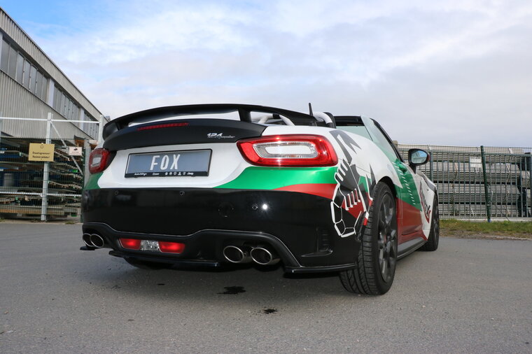 Fox Sportuitlaat Fiat 124 Spider Abarth achterdemper, dwarsuitlaat rechts/links - 2x106x71 Type 32 rechts/links