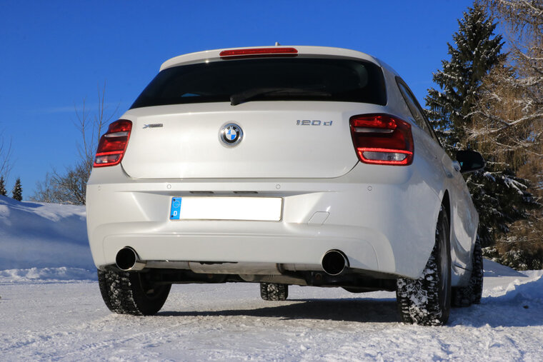 Fox Sportuitlaat BMW F20/F21 - 120d Achterdemper dwarsuitgang rechts/links - 1x100 Type 10 rechts/links