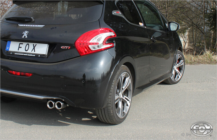 Fox Sportuitlaat Peugeot 208 GTI achterdemper - 2x76 Type 13
