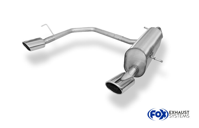 Fox Sportuitlaat Peugeot 207/ 207 SW/ 208 Achterdemper, rechter/linker uitlaat - 115x85 Type 32 rechts/links