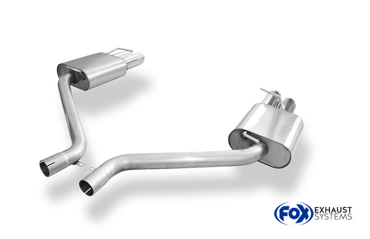 Fox Sportuitlaat Chrysler 300C 3.5L Achterdemper Rechts/Links Dubbele Pijp - 2x80 Type 17 Rechts/Links