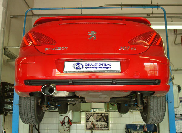 Fox Sportuitlaat Peugeot 307cc achterdemper - 129x106 Type 32