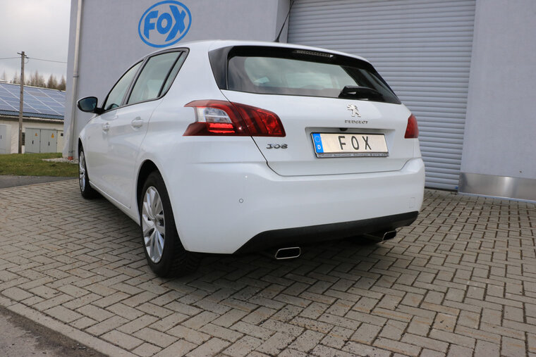 Fox Sportuitlaat Peugeot 308 II achterdemper, rechter/linker uitlaat - 145x65 type 59 rechts/links