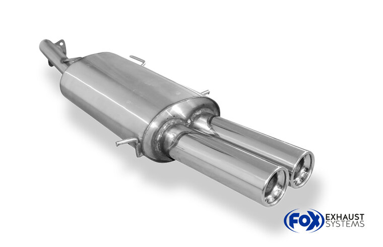 Fox Sportuitlaat Mazda 323 IV Type BG Sedan Achterdemper met flens - 2x80 Type 13