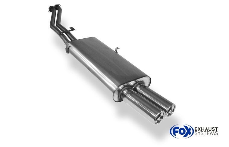 Fox Sportuitlaat BMW E30 320i/325i achterdemper van voor de facelift - 2x76 Type 13