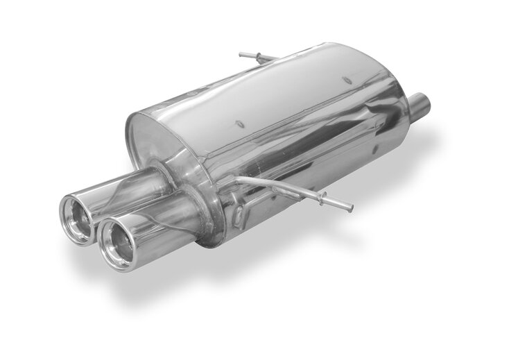 Fox Sportuitlaat BMW E36 316i/318Ti compacte achterdemper - 2x80 Type 13