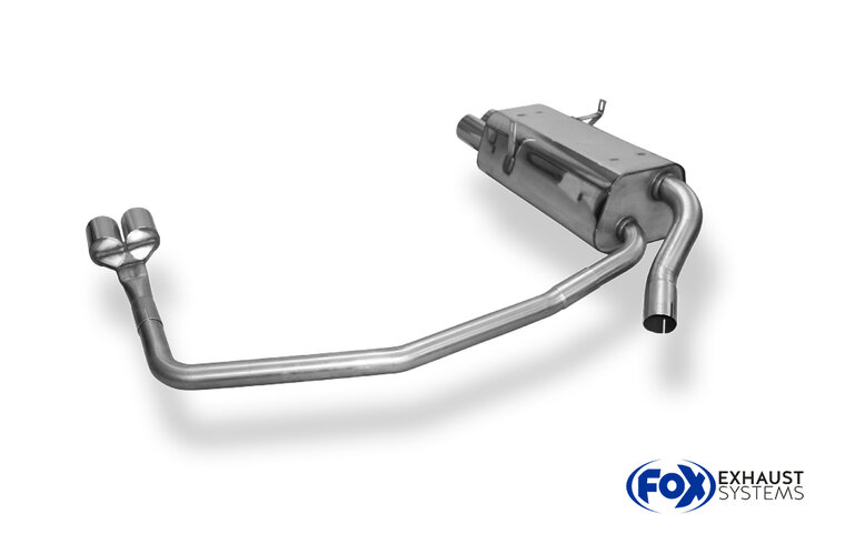Fox Sportuitlaat BMW E36 316/ 318/ 320/ 323/ 325/ 328 Achterdemper, rechter/linker uitgang - 2x76 Type 10 rechts/links