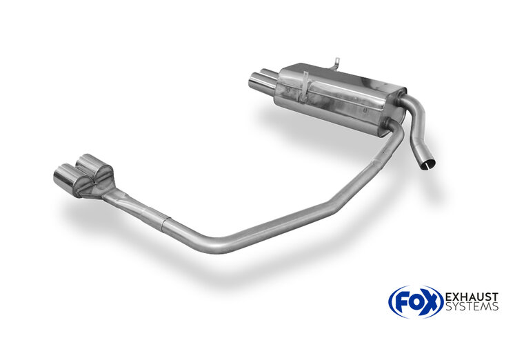 Fox Sportuitlaat BMW E36 316/ 318/ 320/ 323/ 325/ 328 Achterdemper, rechter/linker uitgang - 2x76 Type 13 rechts/links