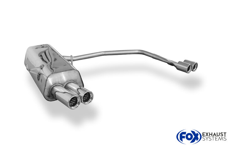 Fox Sportuitlaat BMW E36 316/ 318/ 320/ 323/ 325/ 328 Achterdemper, rechter/linker uitgang - 2x76 Type 13 rechts/links