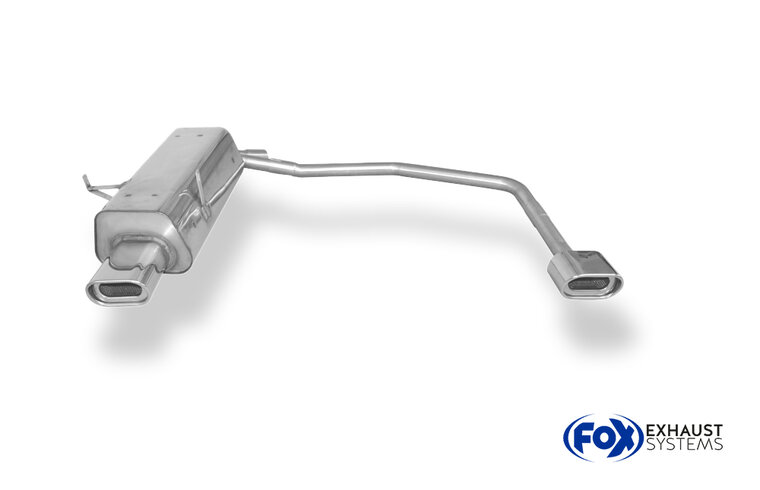 Fox Sportuitlaat BMW E36 316/ 318/ 320/ 323/ 325/ 328 Achterdemper, rechter/linker uitlaat - 135x80 Type 53 rechts/links