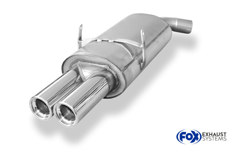 Fox Sportuitlaat BMW E36 318is achterdemper &Oslash;63,5 - 2x76 Type 13