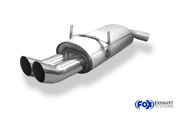 Fox Sportuitlaat BMW E36 318is achterdemper &Oslash;63,5 - 2x76 Type 18