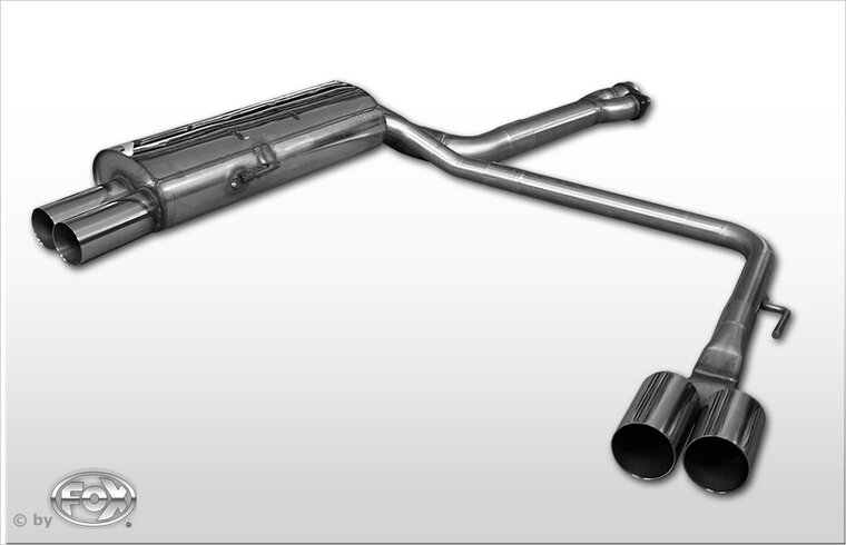 Fox Sportuitlaat BMW E36 M3 half uitlaatsysteem rechts/links vanaf de katalysator - 2x76 Type 10 rechts/links