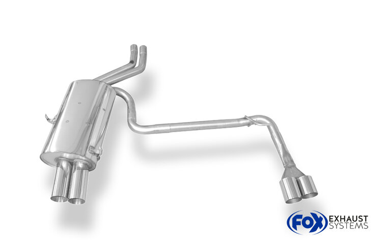 Fox Sportuitlaat BMW E46 320/ 323/ 325/ 328/ 330 Achterdemper, dubbele uitlaat, rechts/links - 2x76 Type 10 rechts/links