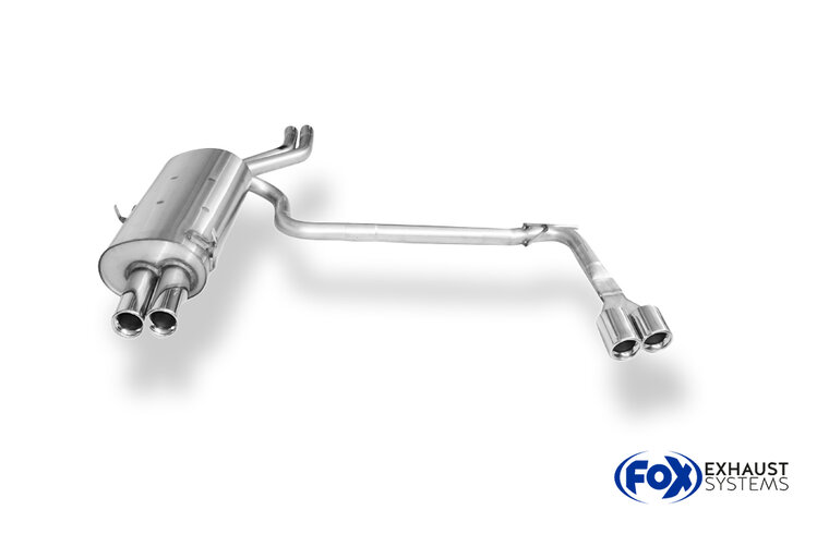 Fox Sportuitlaat BMW E46 320/ 323/ 325/ 328/ 330 Achterdemper, dubbele uitlaat, rechts/links - 2x76 Type 13 rechts/links