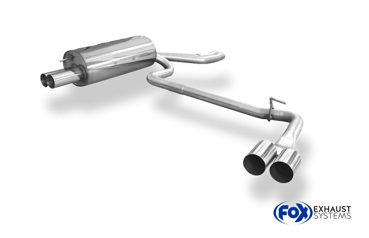 Fox Sportuitlaat BMW E46 330d/330xd Achterdemper, dubbele uitlaat (rechts/links) - 2x70 Type 10 (rechts/links)