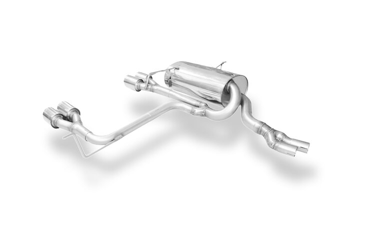 Fox Sportuitlaat BMW E46 320/ 323/ 325/ 328/ 330 M3-look - V1-achterdemper, gecentreerde uitlaat - 4x90mm type 14 gecentreerd