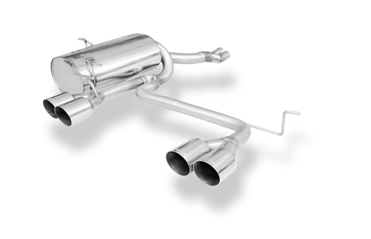 Fox Sportuitlaat BMW E46 320/ 323/ 325/ 328/ 330 M3-look - V1-achterdemper, gecentreerde uitlaat - 4x90mm type 14 gecentreerd