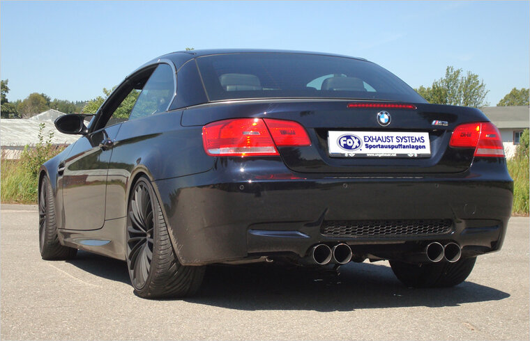 Fox Sportuitlaat BMW E93 M3 Cabriolet - Super Sound Achterdemper rechts/links - 2x90 Type 10 rechts/links