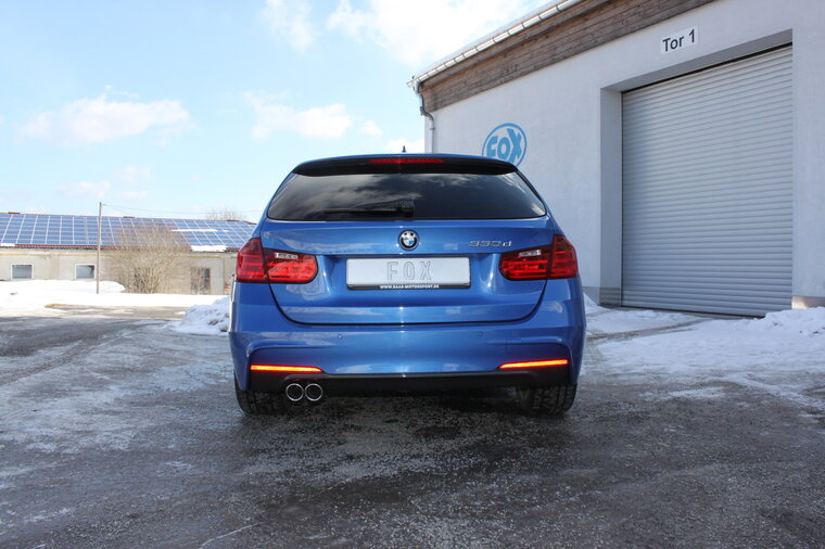 Fox Sportuitlaat BMW F30/31 - 330d Achterdemper dwarsuitgang links - 2x76 Type 16 links