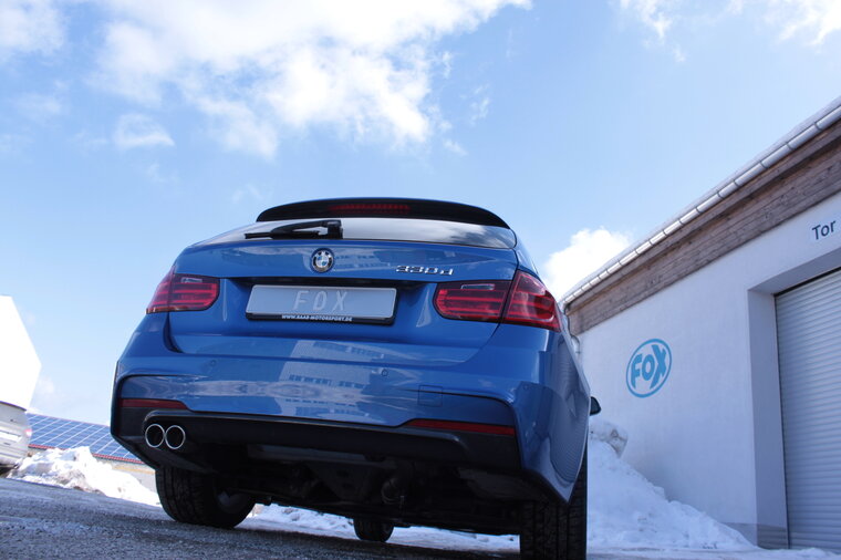 Fox Sportuitlaat BMW F30/31 - 330d Achterdemper dwarsuitgang links - 2x76 Type 16 links