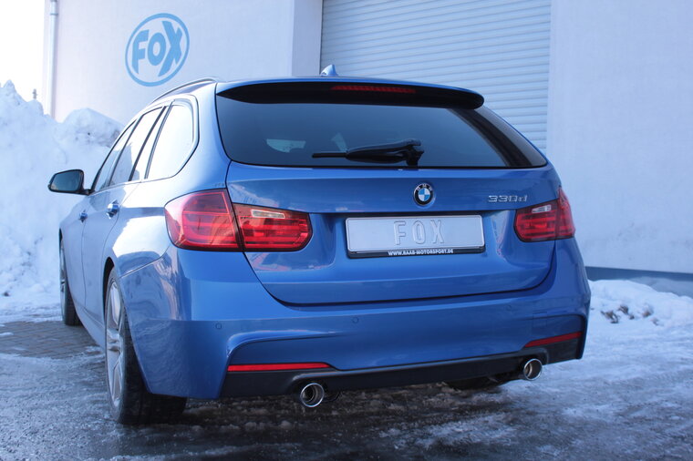 Fox Sportuitlaat BMW F30/31 - 330d Achterdemper dwarsuitgang rechts/links - 1x80 Type 16 rechts/links