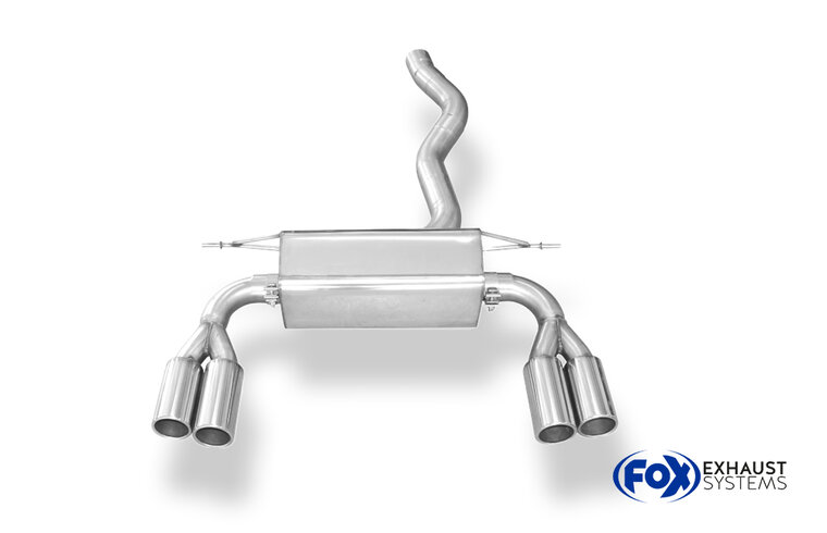 Fox Sportuitlaat BMW F32/F33/F36 - 435i - M-pakket Achterdemper dwarsuitgang rechts/links - 2x80 Type 12 rechts/links