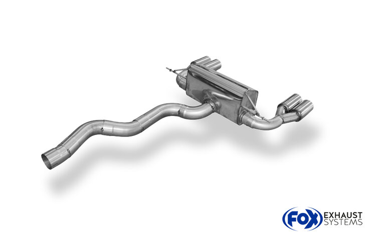 Fox Sportuitlaat BMW F32/F33/F36 - 435i - M-pakket Achterdemper dwarsuitgang rechts/links - 2x80 Type 12 rechts/links