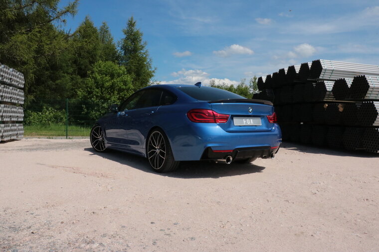 Fox Sportuitlaat BMW F36 - 440i xDrive Grand Coupe - M-pakket Achterdemper dwarsuitlaat rechts/links - 1x100 Type 25 rechts/links - met uitlaatklep in de linker uitlaatpijp