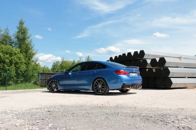 Fox Sportuitlaat BMW F36 - 440i xDrive Grand Coupe - M-pakket Achterdemper dwarsuitlaat rechts/links - 1x100 Type 25 rechts/links - met uitlaatklep in de linker uitlaatpijp