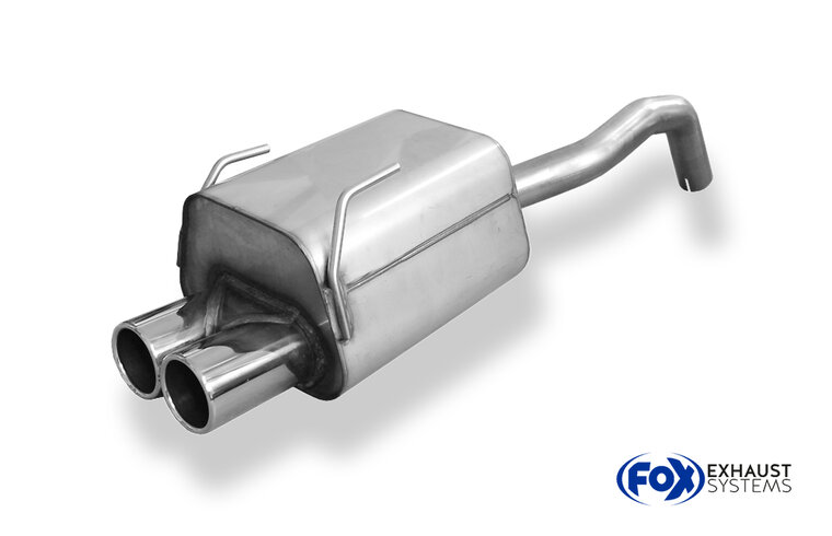 Fox Sportuitlaat Fiat 500/500C achterdemper - 2x76 Type 12
