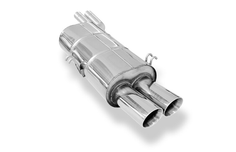 Fox Sportuitlaat BMW E34 540i achterdemper &Oslash;2x63,5mm - 2x76 Type 25