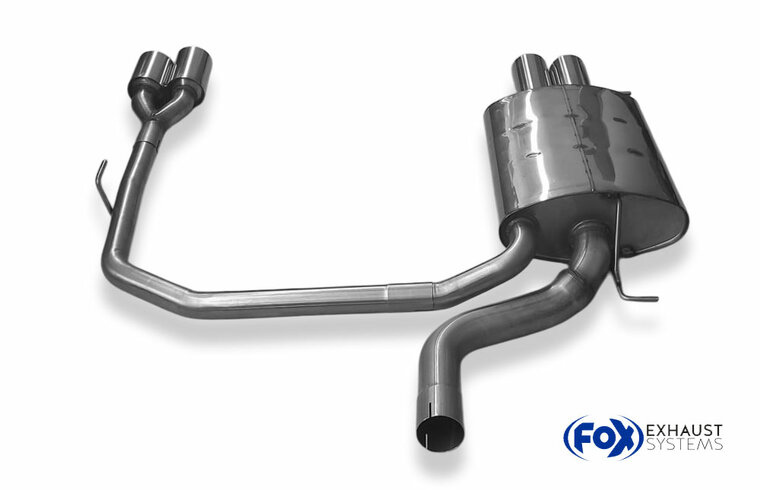 Fox Sportuitlaat BMW E60/61 - 520i/ 523i/ 525i/ 530i Achterdemper, rechter/linker uitlaat - 2x90 Type 10 rechts/links M5-look