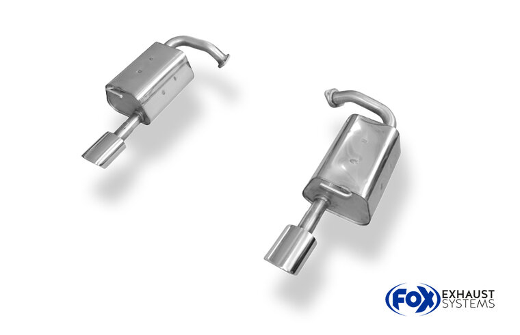 Fox Sportuitlaat Mazda 6 Facelift Achterdemper, Rechts/Links Uitlaat, Enkele Doorstroming - 115x85 Type 32 Rechts/Links