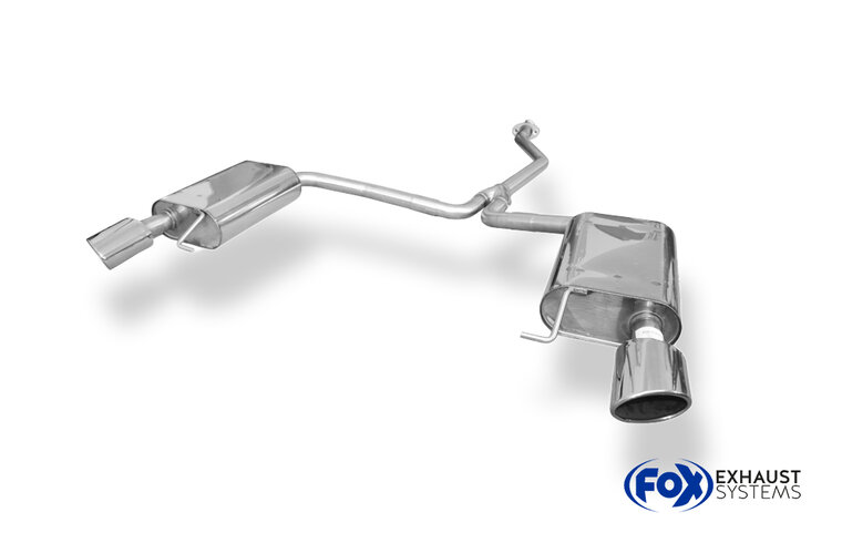 Fox Sportuitlaat Mazda 6 Type GH Benzine Achterdemper rechts/links - 115x85 Type 38 rechts/links