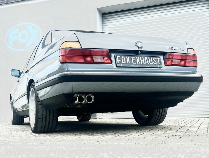 Fox Sportuitlaat BMW E32 730i/ 735i/ 740i/ 740iL/ 750i/ 750iL Achterdemper &Oslash;2x63,5mm incl. montagemateriaal - 2x78x75 Type 72 (met Type B inzetstuk)