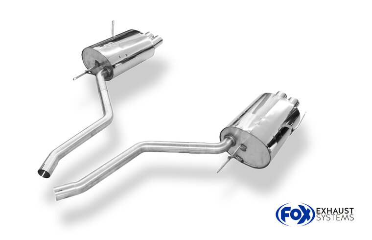 Fox Sportuitlaat BMW E38 730i/ 735i/ 740i - Zonder bumperuitsparing, achterdemper rechts/links - 2x76 Type 25 rechts/links