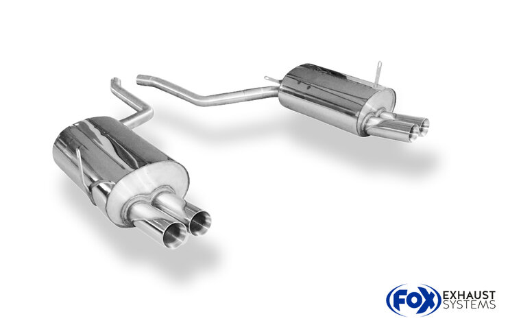 Fox Sportuitlaat BMW E38 730i/ 735i/ 740i - Zonder bumperuitsparing, achterdemper rechts/links - 2x76 Type 25 rechts/links