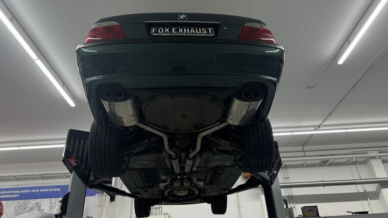 Fox Sportuitlaat BMW E38 730i/ 735i/ 740i Achterdemper rechts/links - 2x63 Type 28 rechts/links (buigt naar beneden achter de demper)
