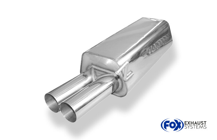 Fox Sportuitlaat Audi 80 Type B4 Sedan &amp; Avant Achterdemper &Oslash;63,5 mm - 2x76 Type 10